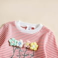 thumbnail image 6 of RTKFRFLM Girls Outfits 2 Piece Set Knit Long Sleeve Top And Pants Set With 3D Floral Design Comfortable Casual Toddler Clothes For Daily Wear Clothing Sets,Size 2-3 Years, 6 of 7