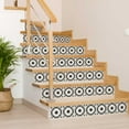 thumbnail image 4 of Mi Alma Removable Vinyl Floral Black White Backsplash Tile Stickers, 24pcs, 4 of 10