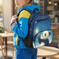 thumbnail image 3 of Jeiento Preschool Backpack for Toddler 2-5, Cute Panda 13.5 Inch Kids School Bag for Boys, Lightweight Bookbag with 2 Side Mesh Pockets, Blue, 3 of 7