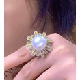 thumbnail image 2 of EOEMY Gorgeous Huge Aaa 12-13mm South Sea White Stud Pearl Ring 925S, 2 of 3