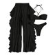 thumbnail image 4 of Trajes de baño para mujer, trajes de baño para mujer, conjuntos de bikini de cintura alta para mujer, trajes de baño de dos piezas con cordón ajustable y bloques de color, conjunto de traje de baño pa, 4 of 4