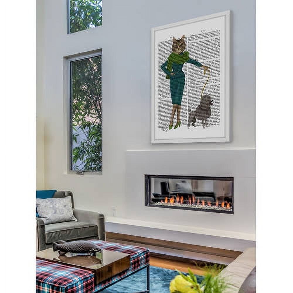 Marmont Hill "Cat and Poodle" Framed Painting Print