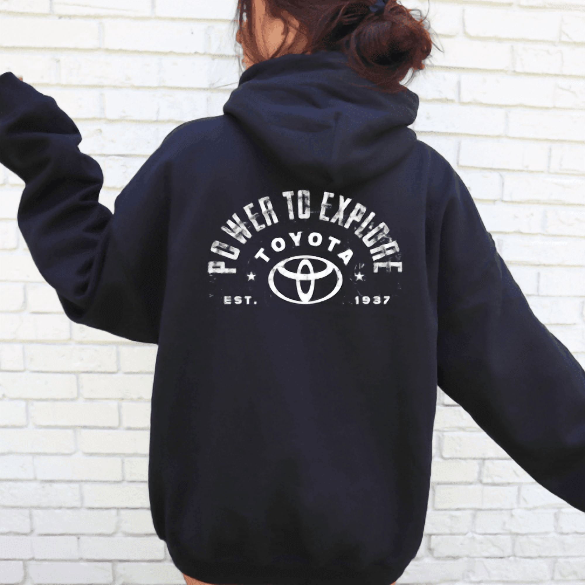 Toyota Zip-Up Hoodie-Power to Explore Adventure
