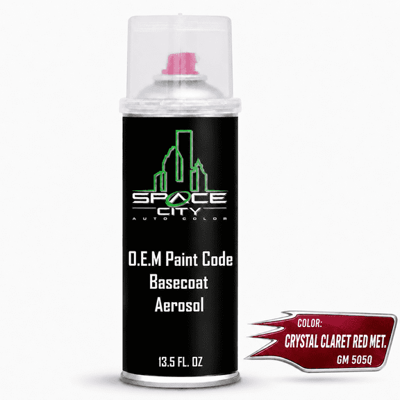 GM 505Q Crystal Claret Red Automotive Spray Paint Basecoat OEM Paint Code Mix Aerosol, Scratch Repair, 13.5 oz