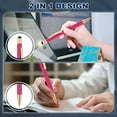 thumbnail image 5 of Ballpoint Pen with Stylus Tip, 3Pcs 2 in 1 Metal Pen Black Ink 1.0mm Medium Point Stylus Pen for Touch Screens Style 2, Light Pink, 5 of 6