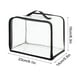 thumbnail image 1 of Bolsa de almacenamiento transparente de gran capacidad con asa reforzada, organizador de tela de plástico para ropa, caja de almacenamiento plegable portátil para viajes, dormitorios y mudanzas., 1 of 3