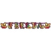 Amscan Cinco de Mayo Fiesta Party Illustrated Letter Banner Decoration, Paper, 4' x 7",