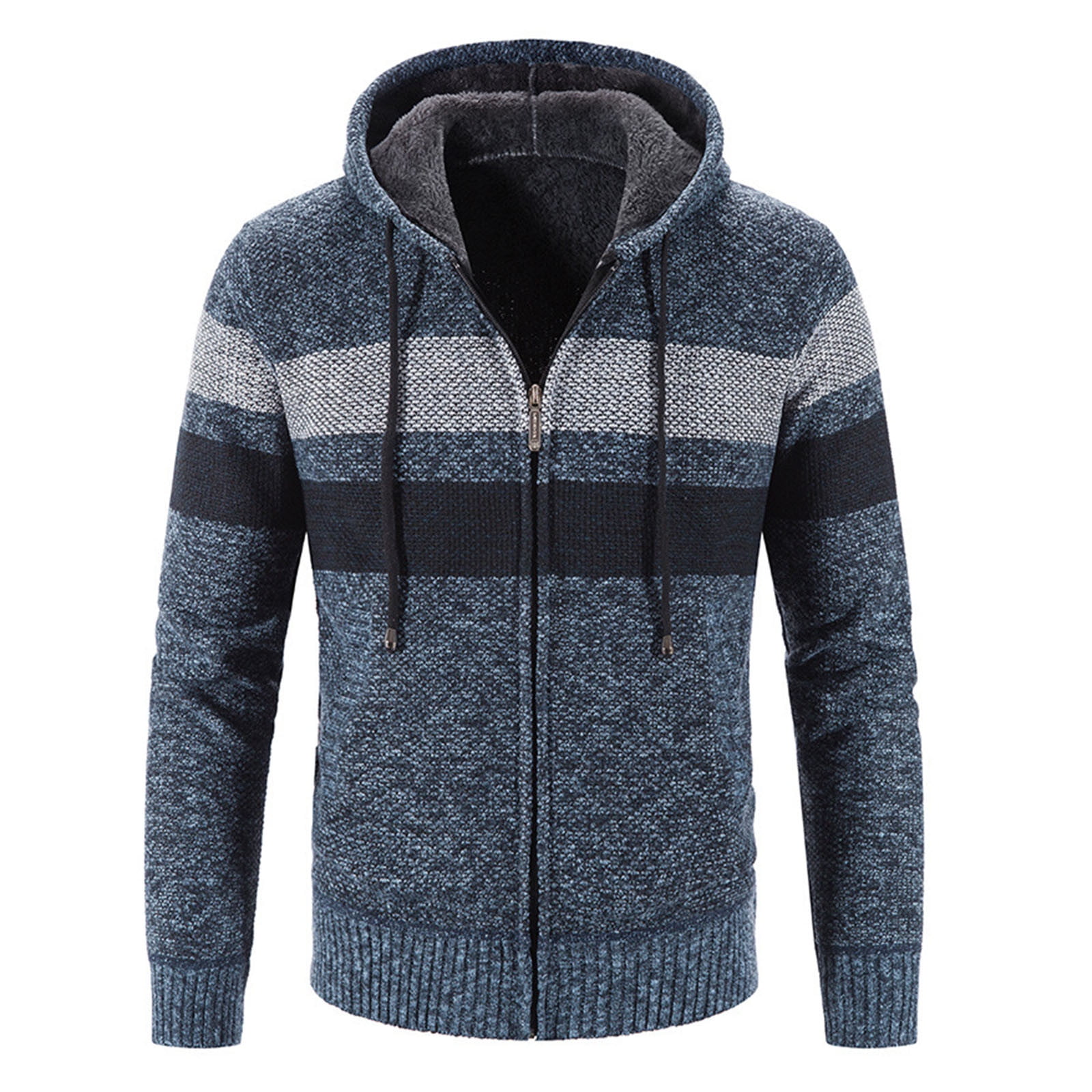 Mens HOODIE Zipper longline Elongated 