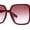 All Burgundy, variant on Womens Classy 90s Oversize Rectangle Designer Fashion Sunglasses Black Smoke