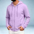 thumbnail image 2 of Urbanix Hoodie for Men Fashion Full Zip Long Sleeve Drawstring Sweatshirts Relaxed Hooded Sweatshirts Gym Work Clothes with Pockets, 2 of 5