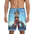 thumbnail image 2 of Picia Elephant Sits Pajama Shorts for Men, Men's Pajama Bottoms, Sleepwear,Short Pajama Pants-Small, 2 of 9