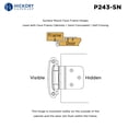 thumbnail image 4 of Hickory Hardware P243-VP Vibra Pewter Surface Self-Closing 0.37 In. Offset Hinge 2-Pack, 4 of 5