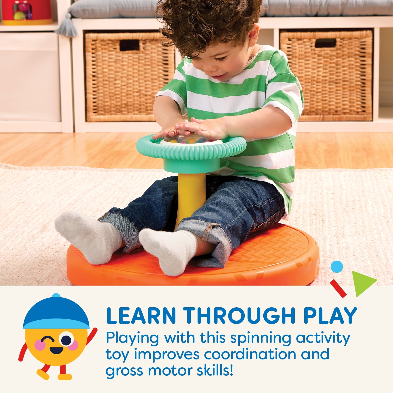 Battat Twist & Spin Activity Toy 3 Pieces with Ball Popper, Toddler 18 Months and Preschool Toys  (图4) Battat Twist & Spin Activity Toy 3 Pieces with Ball Popper, Toddler 18 Months and Preschool Toys  (图4)