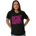 thumbnail image 4 of Breast Cancer Detect & Protect Women's Graphic T Shirt Tees Brisco Brands X, 4 of 5