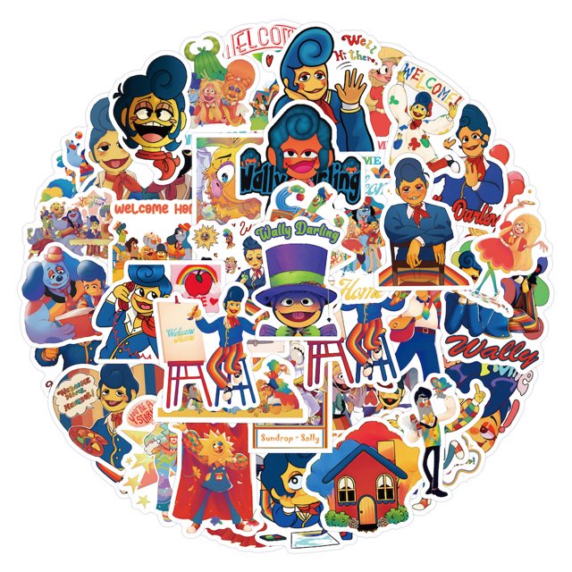 Paquete de pegatinas Wallys Darlings Anime, 50 unidades, 5-8 cm, impermeables