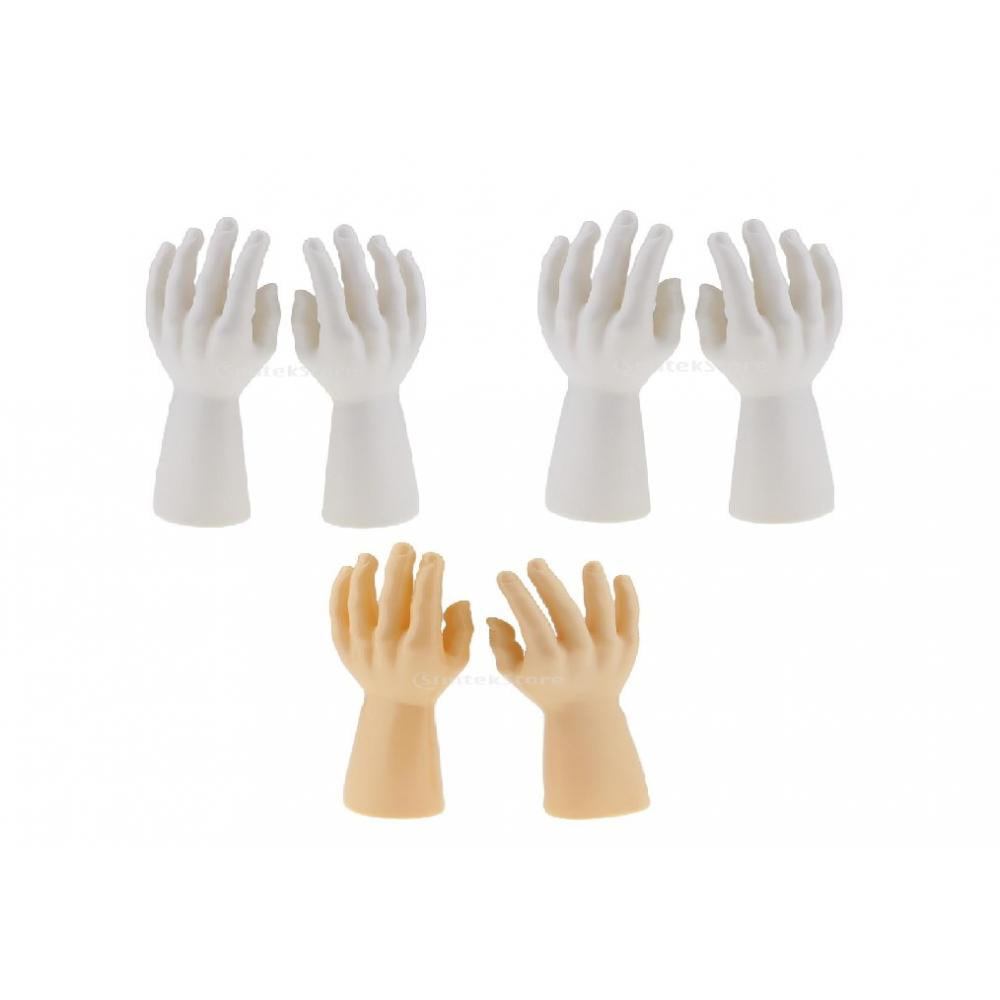 Black menolana Male Mannequin Hand for Jewelry Bracelet Gloves Black/White/Skin Color