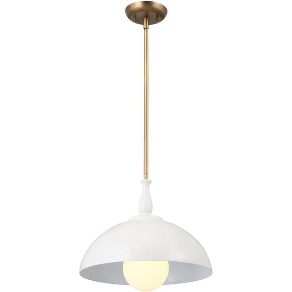 1 Light Pendant in Homestead Style-11.25 inches Tall and 14 inches Wide-White Finish Bailey Street Home 147-Bel-4652855