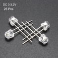 thumbnail image 3 of Unique Bargains 25Pcs 5mm White LED Diode Lights (Clear Straw Hat Transparent DC 3-3.2V) Electronics Components Light Emitting Diodes, 3 of 4