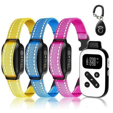 PetJoy Dog Training Collar For 3 Dogs,Dog Shock Collar With Remote,3600Ft Range Training and Auto Anti Bark Collar,3 Modes-Beep,Vibration& Shock,IPX7 Waterproof