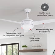 Design House Treviento LED Reverse Airflow Ceiling Fan in White, 52-Inch