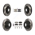 thumbnail image 1 of Transit Auto Front Rear Ceramic Pads and Coated Drilled Slotted Disc Brake Rotors Kit for Car 2013-2016 Hyundai Santa Fe XL 3.3L KDA-102886, 1 of 8