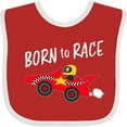 thumbnail image 3 of Inktastic Born to Race Red Race Car Boys or Girls Baby Bib, 3 of 4