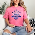 thumbnail image 2 of Proud Air Force Wife Stars Graphic, Crunchberry Comfort Colors T-Shirt, Medium, 2 of 3