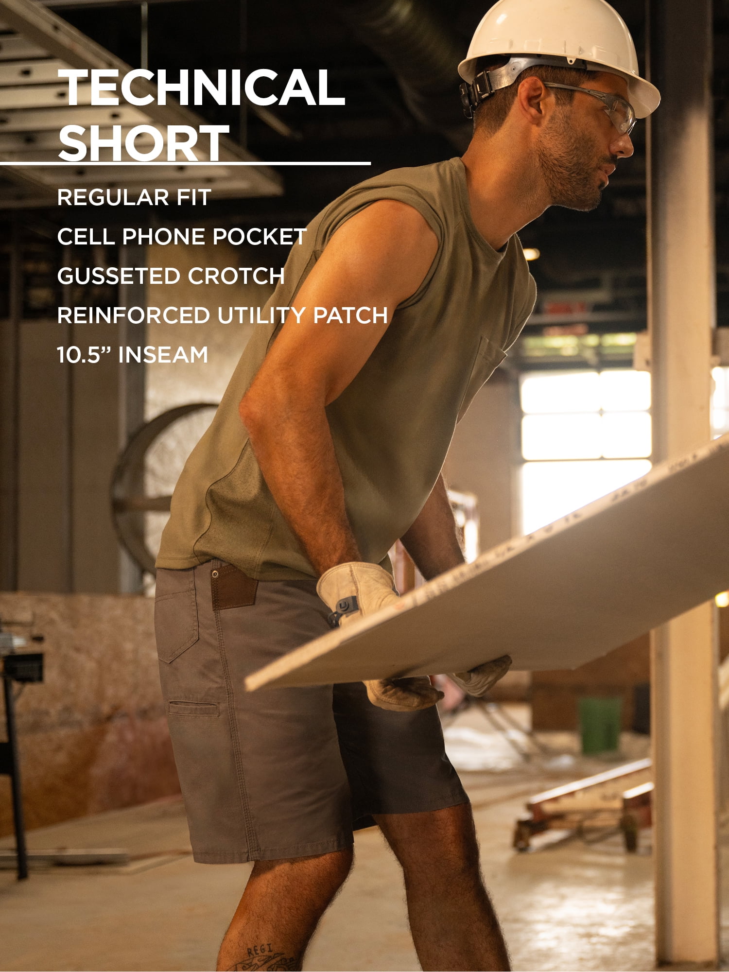 Men's Wrangler Workwear Relaxed Fit Technician Short, Sizes 32-44