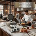 thumbnail image 2 of Waflera Tipo Americana 120 V Acero Inoxidable Plato en Fundición con Teflón, 2 of 7