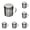 Silver 6PCS, variant on Metal Pepper Powder Cooking Dredge Shakers for Outdoor BBQ Seasoning Bottle Pepper Jar Seasoning Can with Handle and Lid