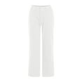 thumbnail image 4 of Mepaouo Straight Leg Jeans for Women High Waisted Jeans Loose Stretchy Frayed Baggy Pants(White,S), 4 of 5