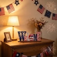 thumbnail image 4 of Nkmbld 4th of July Table Wooden Ornaments Patriotic Tiered Tray Decor Farmhouse Wooden Block Signs for Tabletop Decor Home Kitchen Office Desk Shelf, 4 of 8