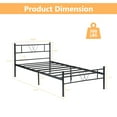 thumbnail image 2 of Metal Heavy Duty Metal Bed Frame Platform Bed with Headboard and Footboard Twin, 2 of 5