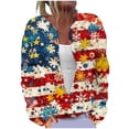 thumbnail image 2 of LOVZFMLL Cardigan pour Femmes Cardigan à Manches Longues Creusé Couleur Unie Veste Décontractée, 2 of 5