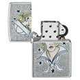 thumbnail image 4 of Zippo Sailor Girl Tattoo Design Street Chrome Pocket Lighter, 4 of 6