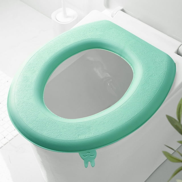 Cqxid Tapis de Toilette à Moins de 5$ 1PCS Coussin de Siège de Toilette Réutilisable avec Poignée Imperméable EVA Doux Auto-Adhésif