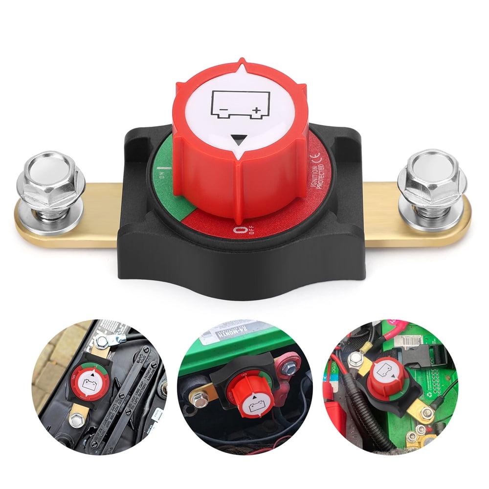 12-48V Side Post Battery Disconnect Switch Heavy Duty On/Off Switch for Car Boat