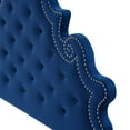 thumbnail image 3 of Tufted Headboard, Full Queen Size, Velvet, Blue Navy, Modern Contemporary Urban Design, Bedroom Master Guest Suite, 3 of 10