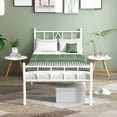 thumbnail image 5 of Eavesince 14in Twin Size Bed Frame with Headboard and Footboard,No Box Spring Needed,White, 5 of 7