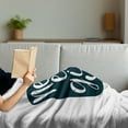 thumbnail image 3 of Wording Soft Flannel Fleece Throw Blanket, Never Ever Give Words with Grunge Rough Typography Calligraphy Art, Cozy Plush for Indoor and Outdoor Use, 50" x 70", Dark Blue White, by Ambesonne, 3 of 5