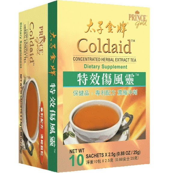 Prince of Peace Coldaid™, 10 Sachets – Concentrated Herbal Extract Tea – Tea for Colds – Instant Tea Beverage – Prince