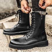 Men's Boots Fashion High Top Motorcycle Boots Waterproof Boots for Men