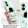thumbnail image 3 of Compatible with Realme C55 Case for Women, Ultra Soft Realme C55 Phone Case Cute Astronaut Pattern Cases with Stand Silicone Protective Cover (Green)…, 3 of 12