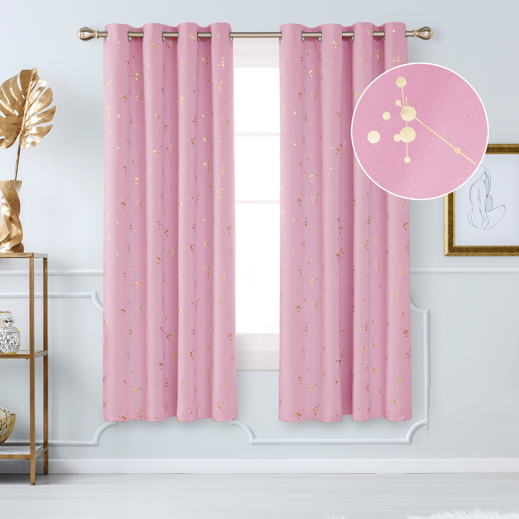 Deconovo Blackout Curtains, Thermal Insulated Curtains Grommet Light