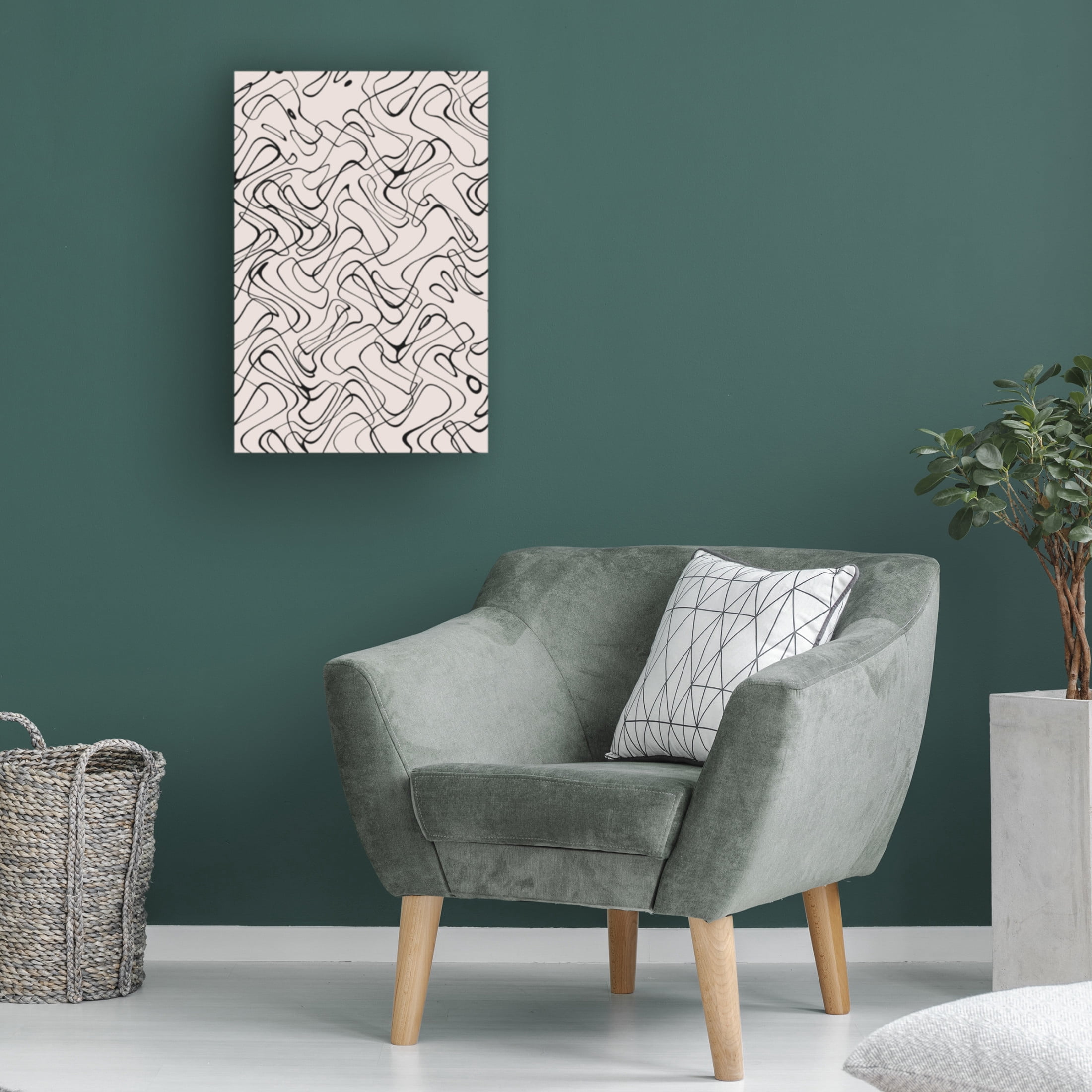 Canvas Wall Art - Treechild 'Thin Wild Line Pattern' Wall Art for Living Room, Bedroom, or Office D?cor by Trademark Fine Art - 16 x 24 Inches