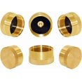 thumbnail image 1 of Mistayd 6Pcs Solid Brass Refill Propane Bottle Cap Universal for All 1 LB Gas Tank Cylinder Sealed Protect Cap, 1 of 4