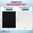 thumbnail image 4 of 115115 3 HEPA Filter A Replacement + 8 Carbon Pre-Filters for C535, 5300, 5300-2, 5500, 5500-2, 6300, 6300-2, P300, AM90, C909, 9800 For Winix Air Purifier Filter Replacement Size 21 by LifeSupplyUSA, 4 of 7