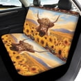 thumbnail image 3 of Pzuqiu Aztec Highland Cow Car Seat Cover Full Set Soft Front and Rear Seat Cover Set Polyester Car Seat Protectors Breathable Full Wrapping Edge Seat Covers for Cars Truck Universal Fit Set, 3 of 7