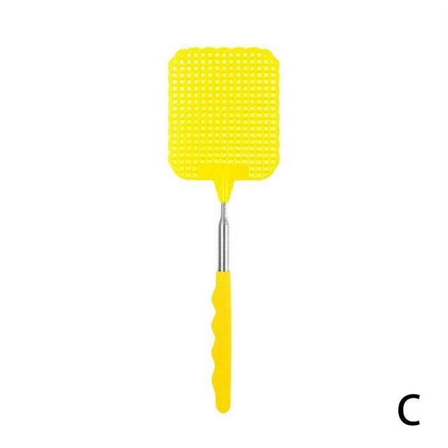 Retractable Plastic Fly Swatter Stainless Steel Lever M5K7