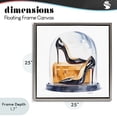 thumbnail image 4 of Stupell Industries Traditional Black High Heels Dome Gray Floating Frame Canvas Art, 25 x 25, by Amanda Greenwood, 4 of 8